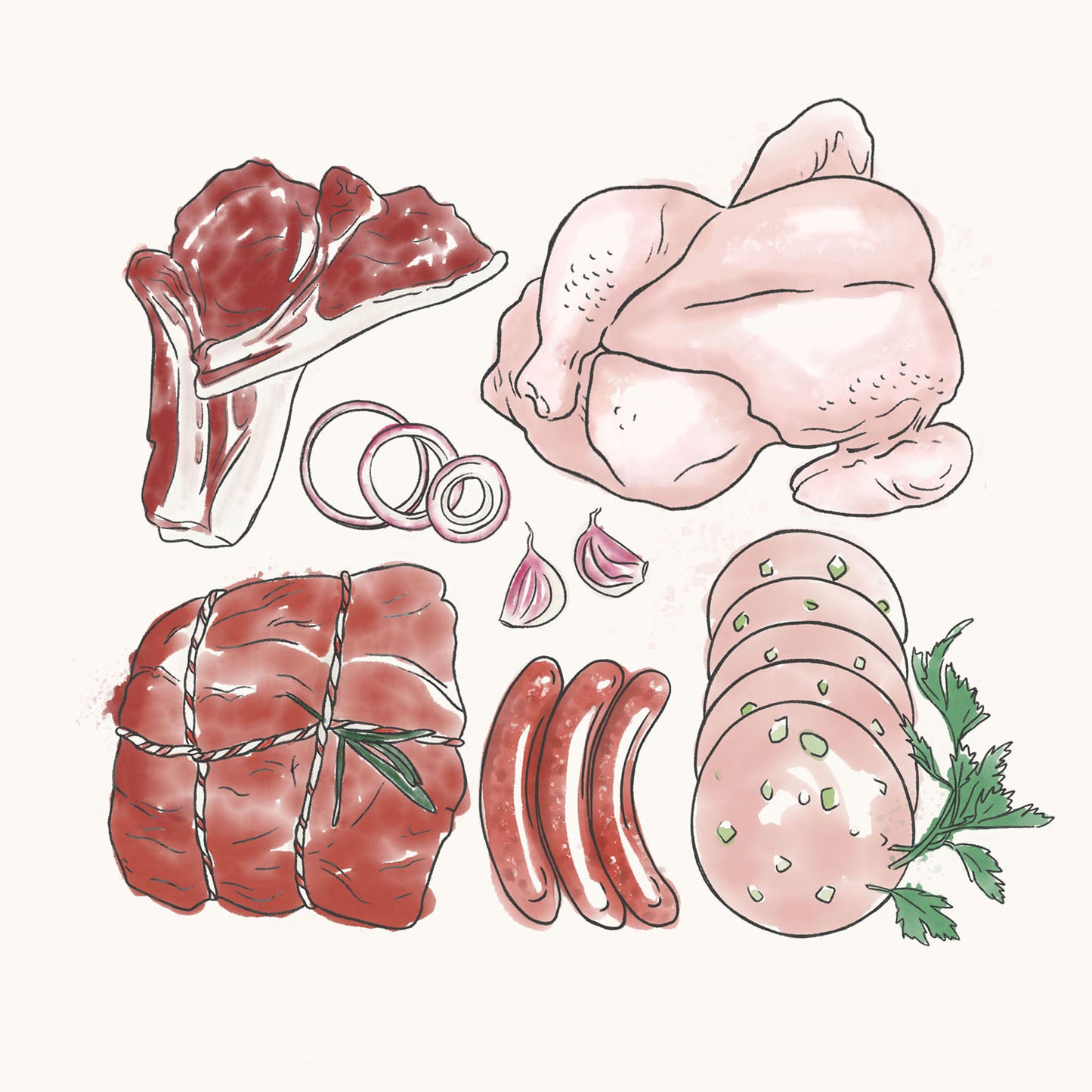 Bio-Bärlauch Bratwurst vom Schwein | 2 Stk. | ca. 230g